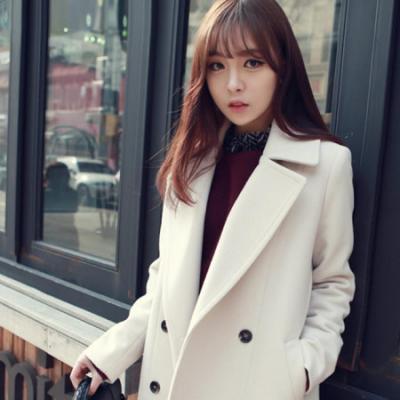 新款女装韩版中长款毛呢外套